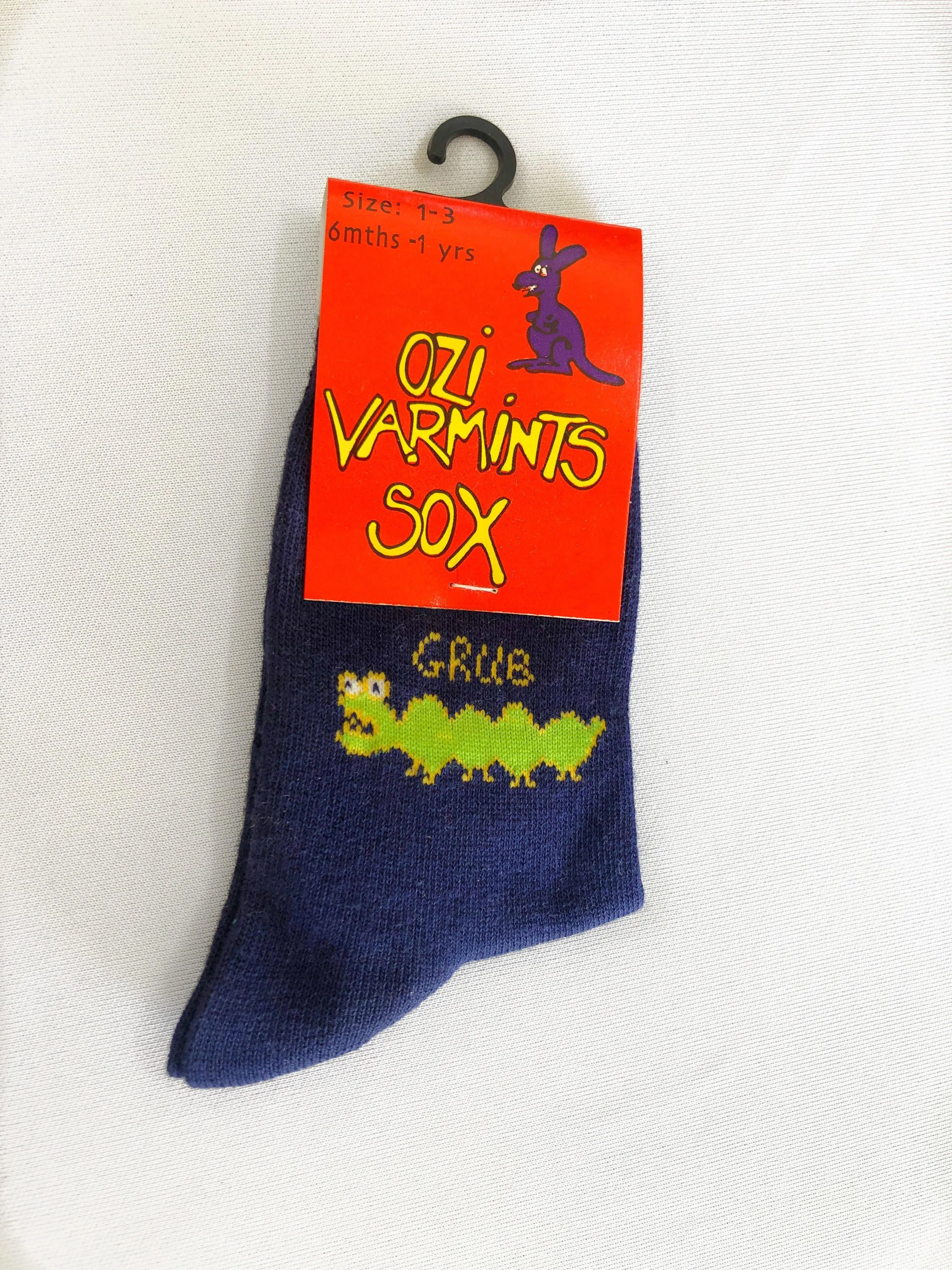 2023 Ozi Varmints Coloured Socks Navy - Grub