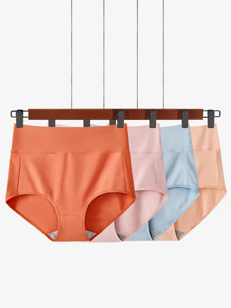 3-Pack Plus Size Breathable Cotton High-Cut Underwears