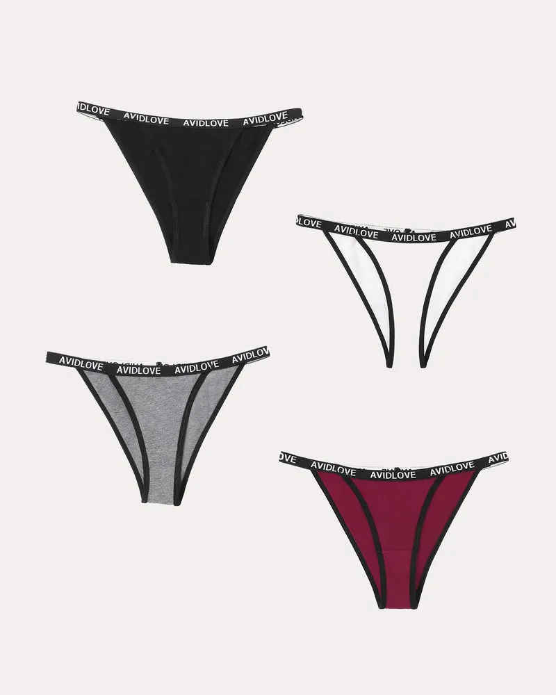 4 Pcs-Cotton String Panties