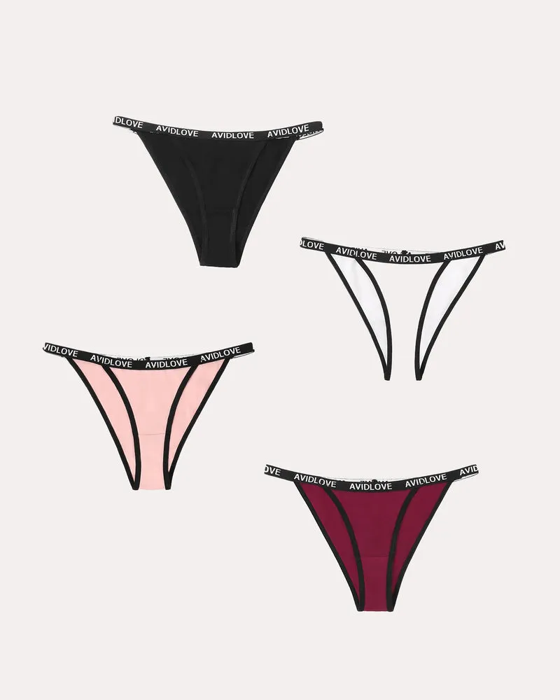 4 Pcs-Cotton String Panties