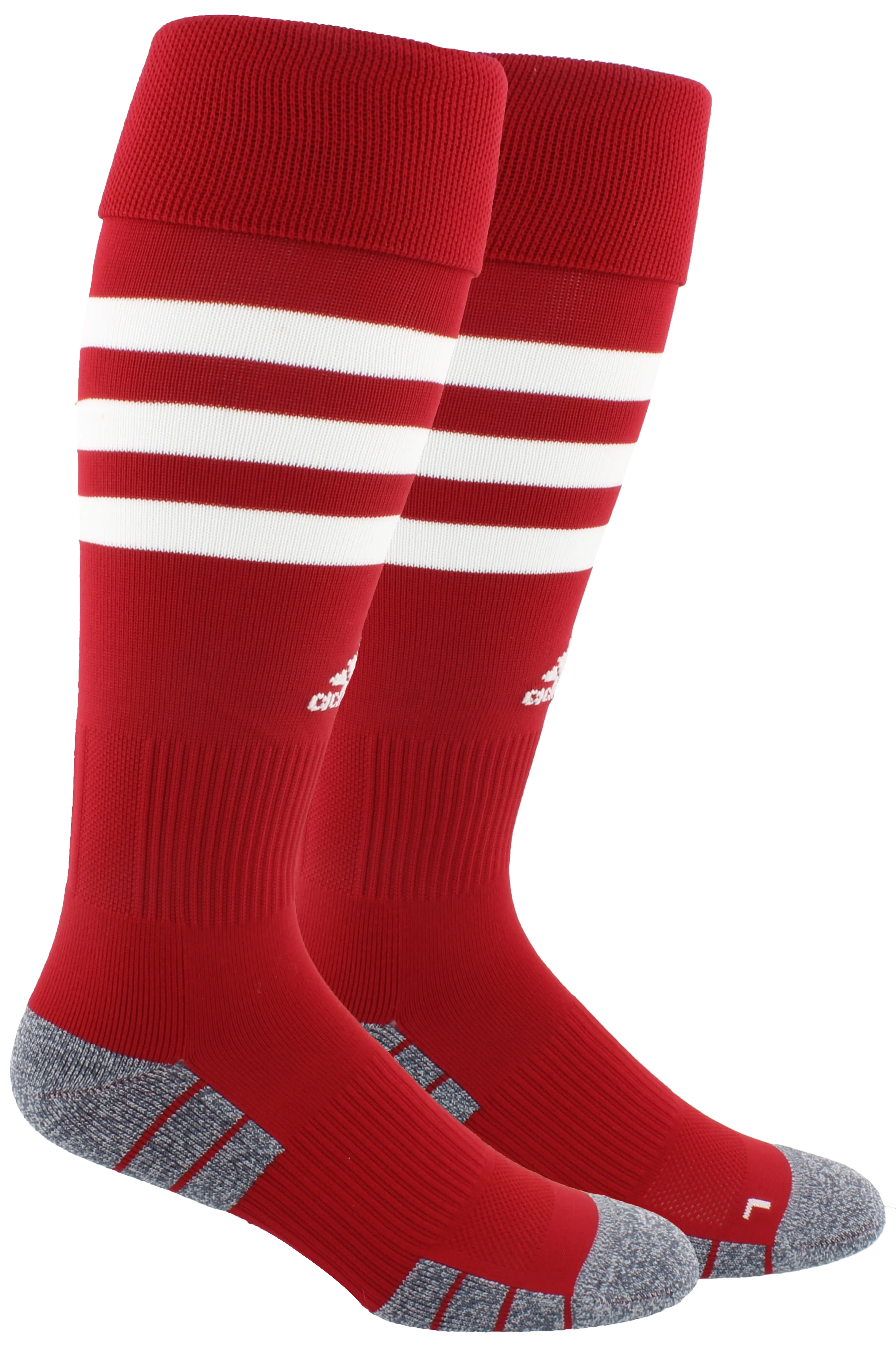 ADIDAS 3 STRIPE HOOP SOCKS-RED/WHITE