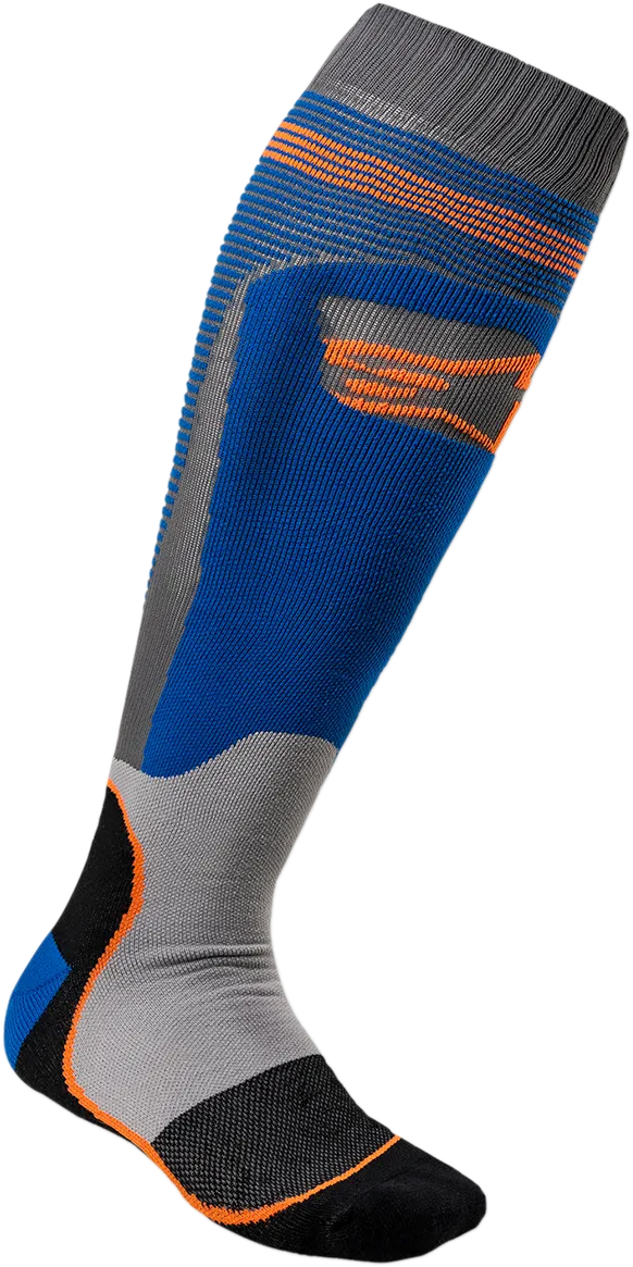 ALPINESTARS MX Plus 1 Socks - Blue/Orange - Large/2XL 4701820-7042L2X