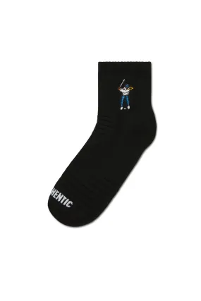 Ankle Height Logo Socks Black