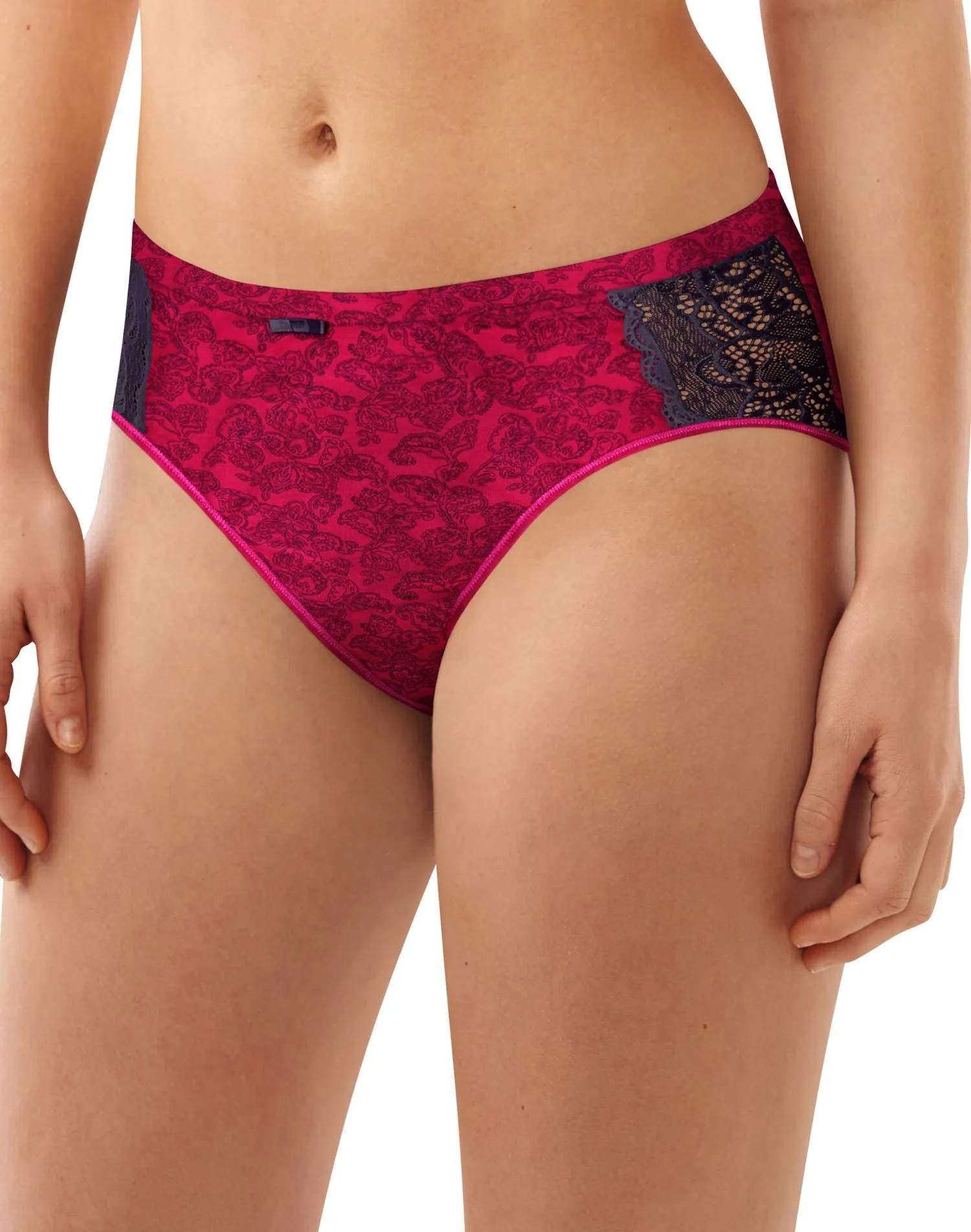 Bali Womens Lace Desire Cotton Hi-Cut Brief