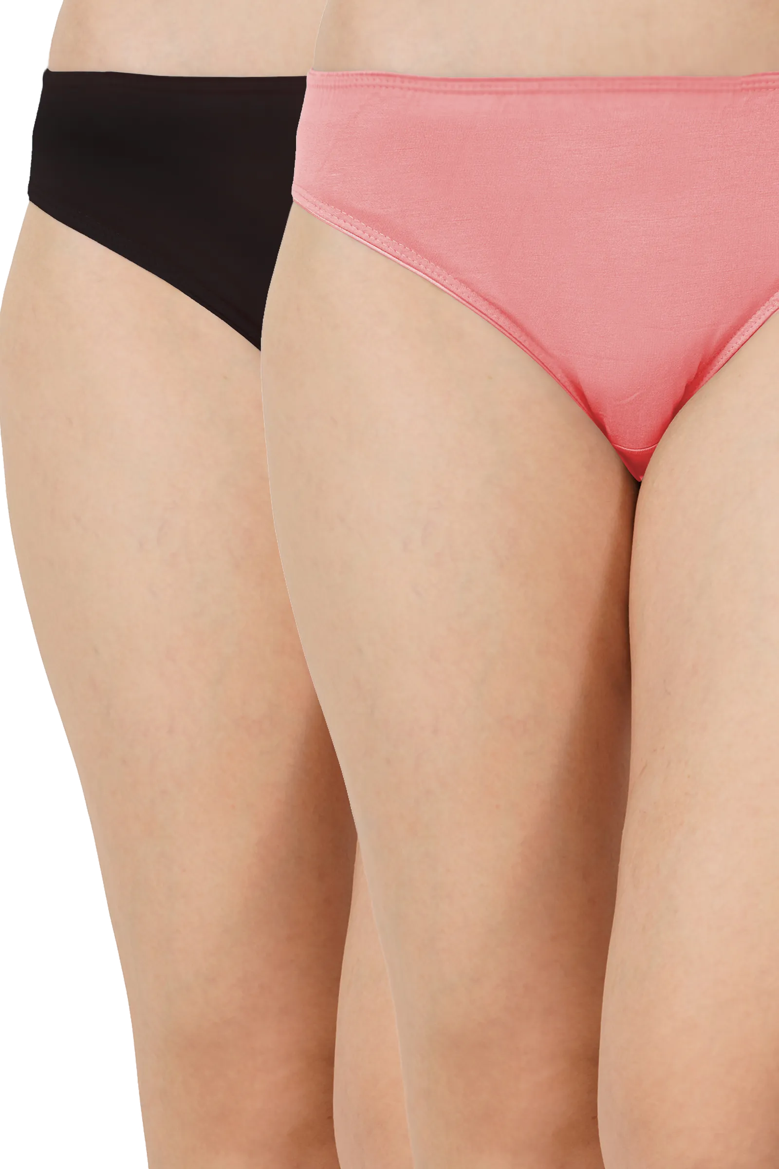 Bamboology Trends Bamboo fabric low waist underwear | peach and black |  pack of 2