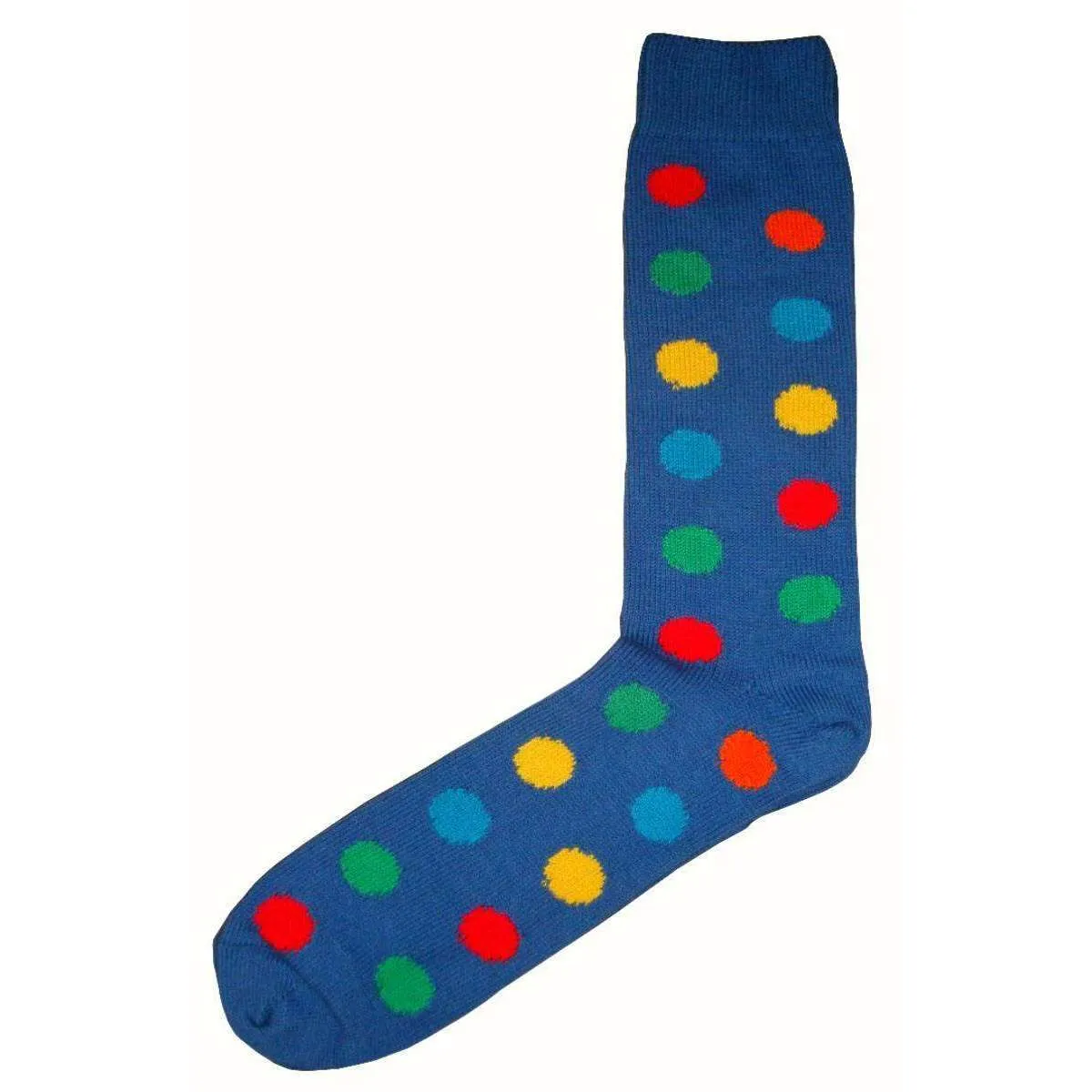 Bassin and Brown Spotted Midcalf Socks - Blue/Multi-colour