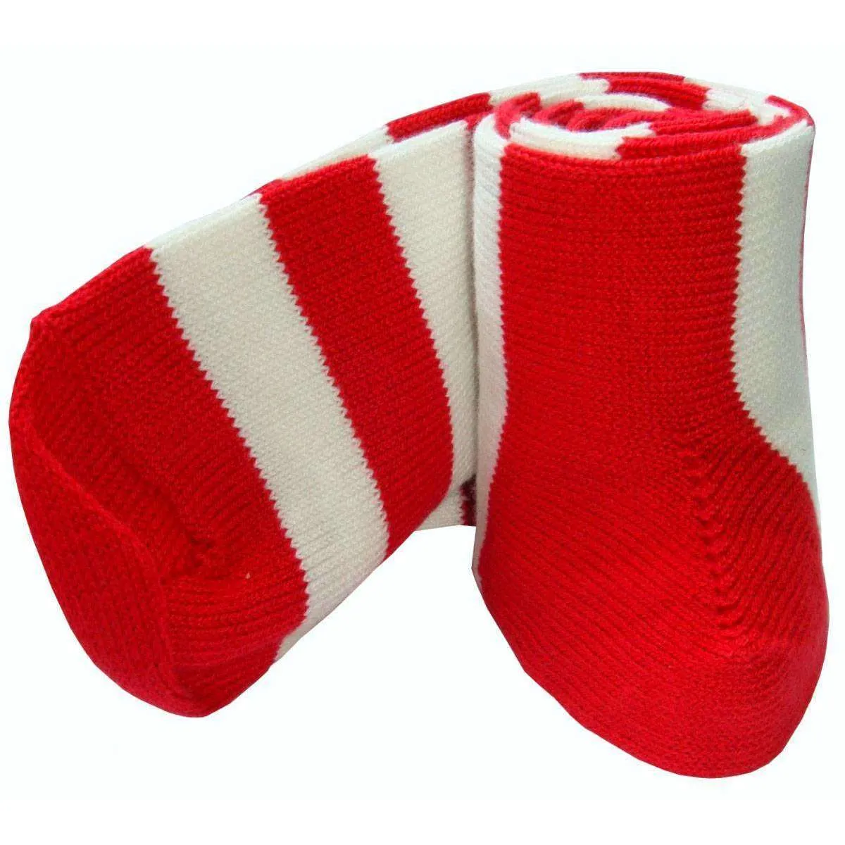 Bassin and Brown Striped Midcalf Socks - Red/White