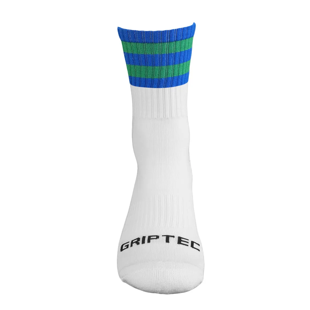 Blue and Green Grip Socks