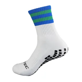 Blue and Green Grip Socks