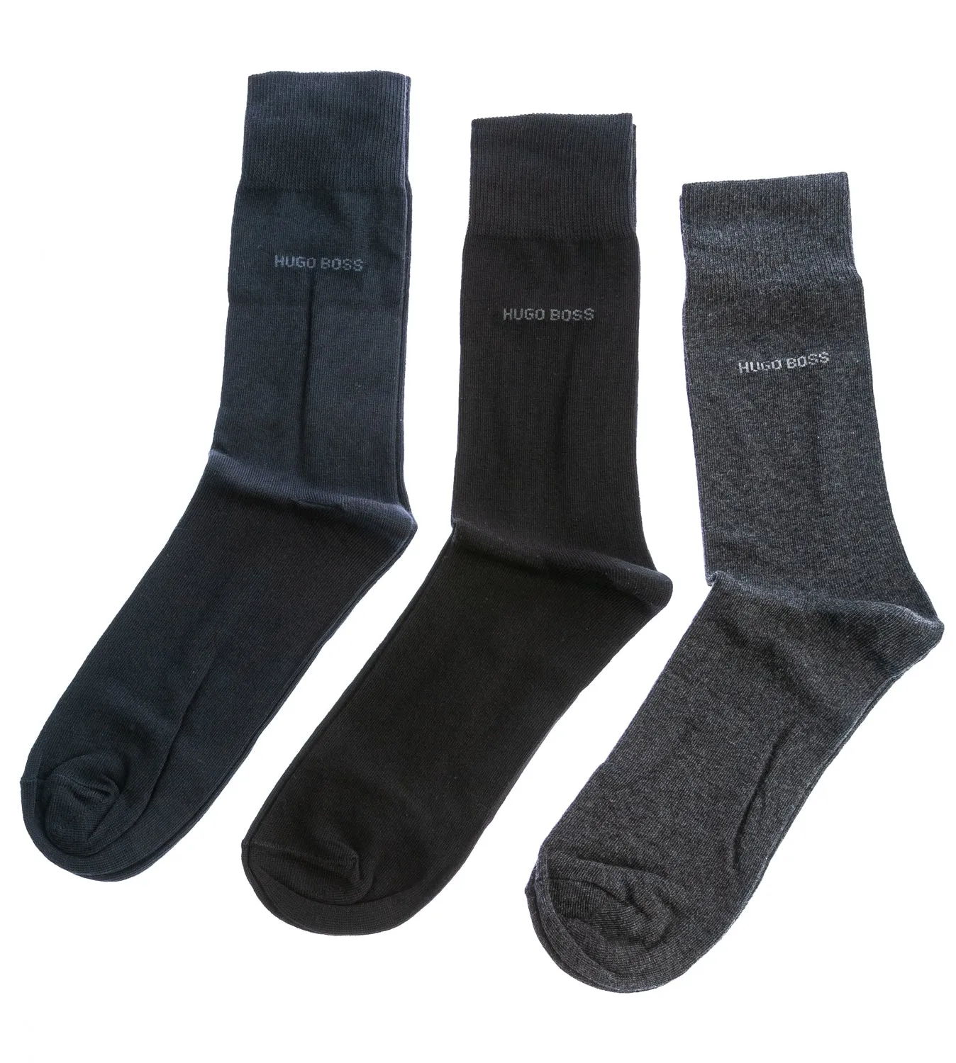 BOSS 3 Pack RS Uni Sock in Black, Grey & Navy