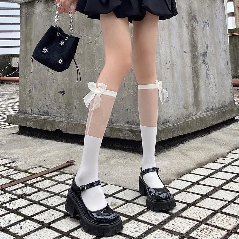 Bow Mesh Socks SD01872