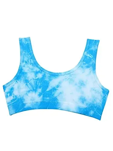 Broad Strap Cotton Sports Bra | Double-Layer & Non-Padded | Printed Bra