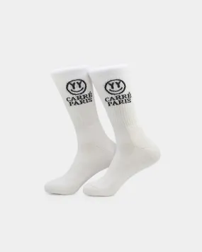 Carre Happy Paris Sport Socks White