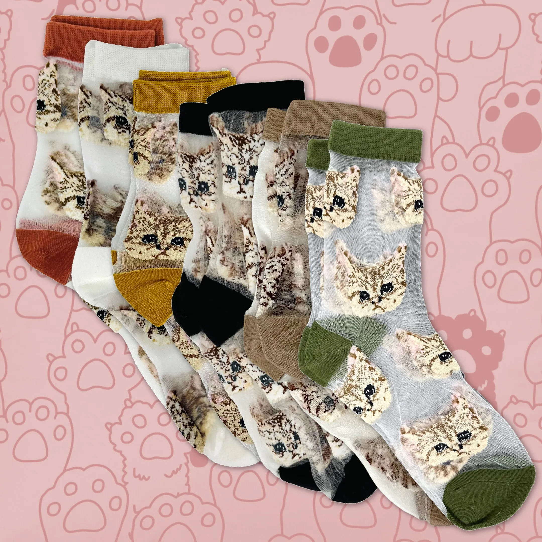 Cat Mesh Socks