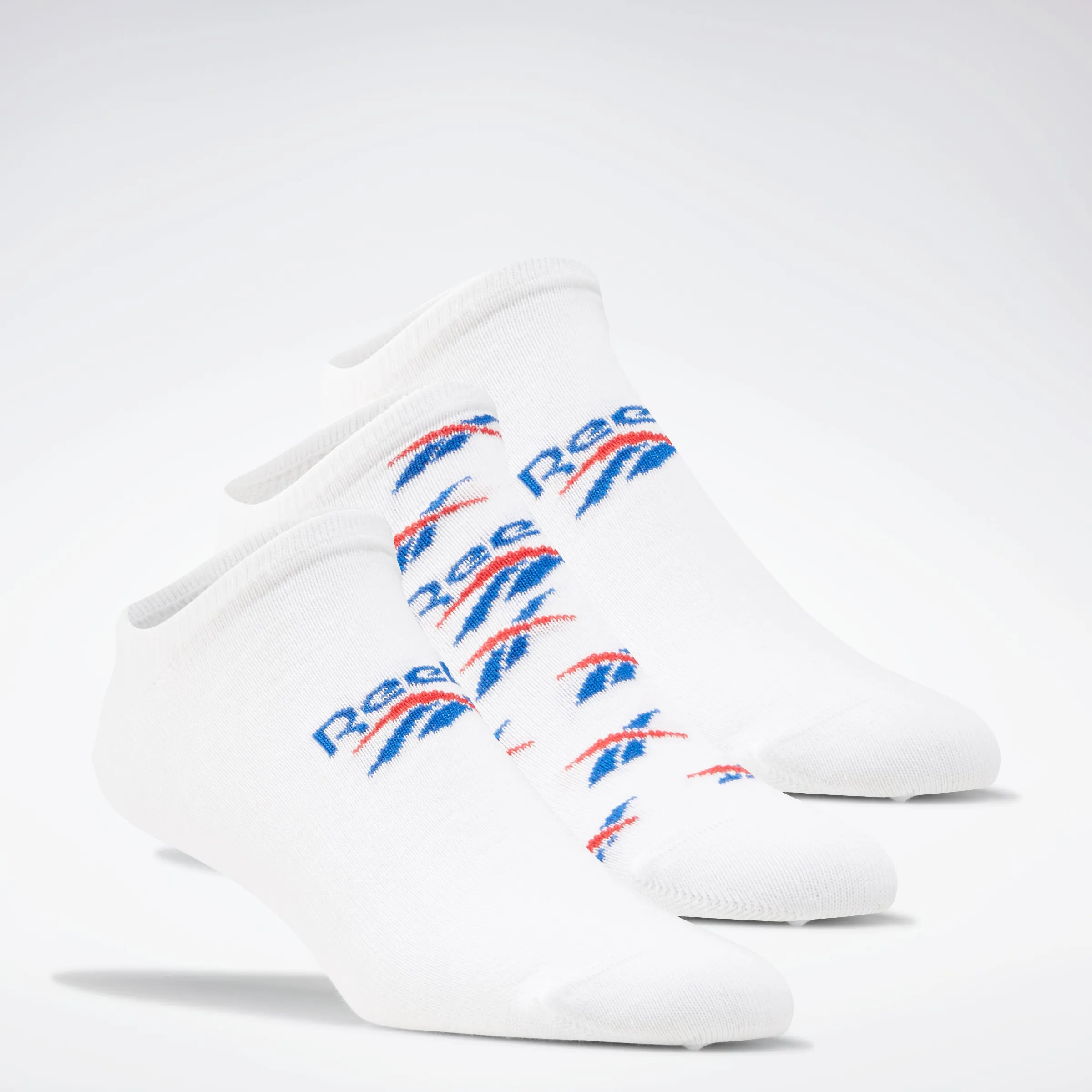 Classics Invisible Socks 3 Pairs White/Vector Blue/Vector Red