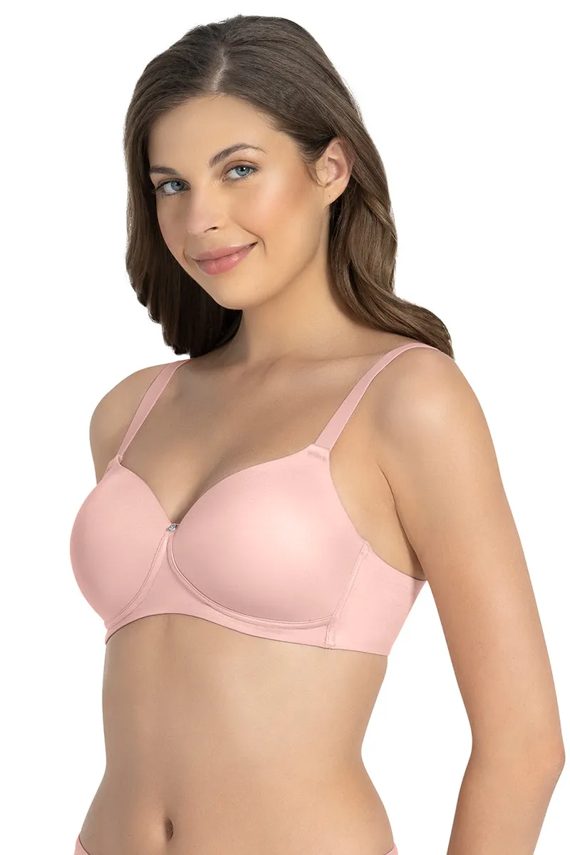 Cloudsoft Padded & Non-wired Bra - Blush Pink