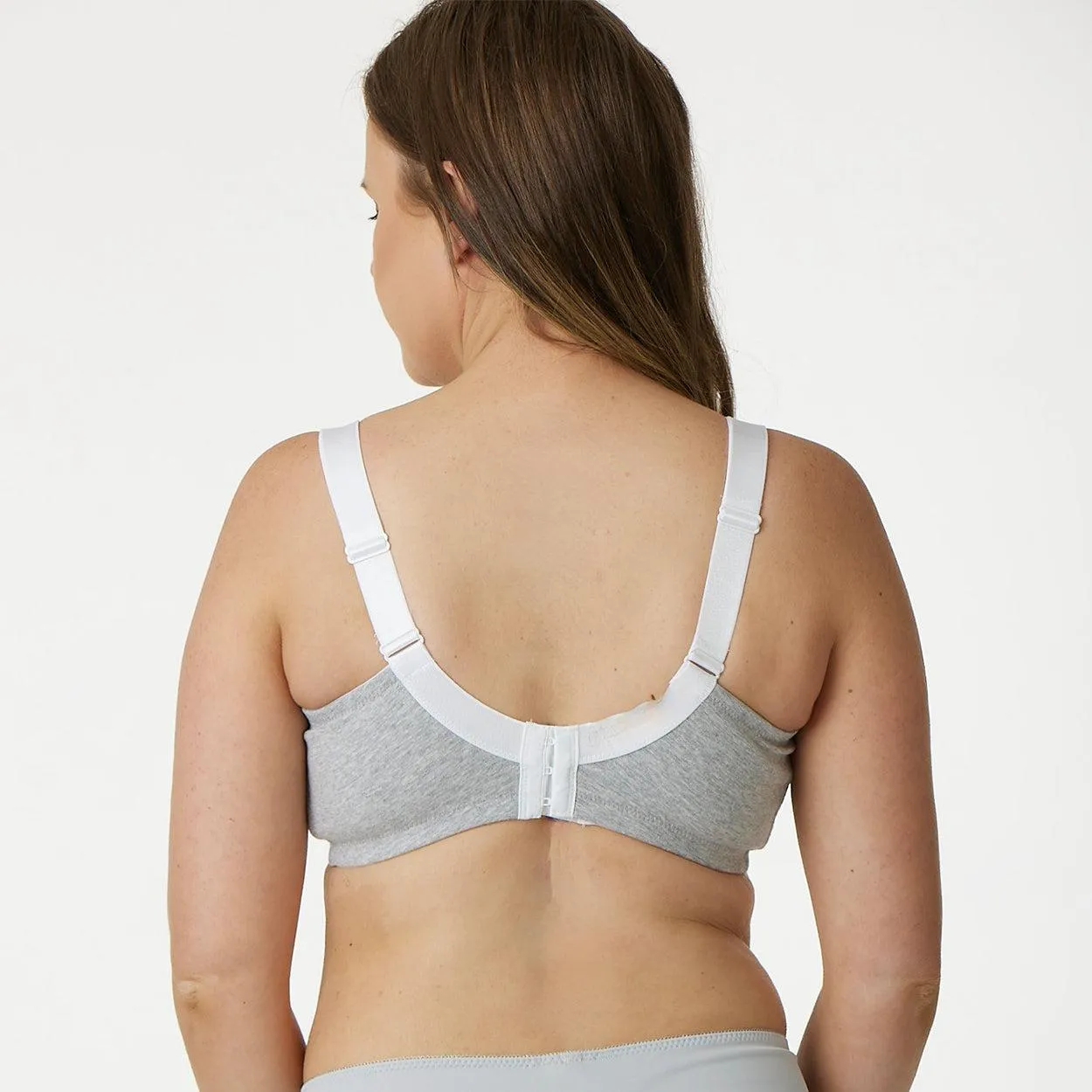 Cotton Maternity Bra - Premium Support - Grey Marl