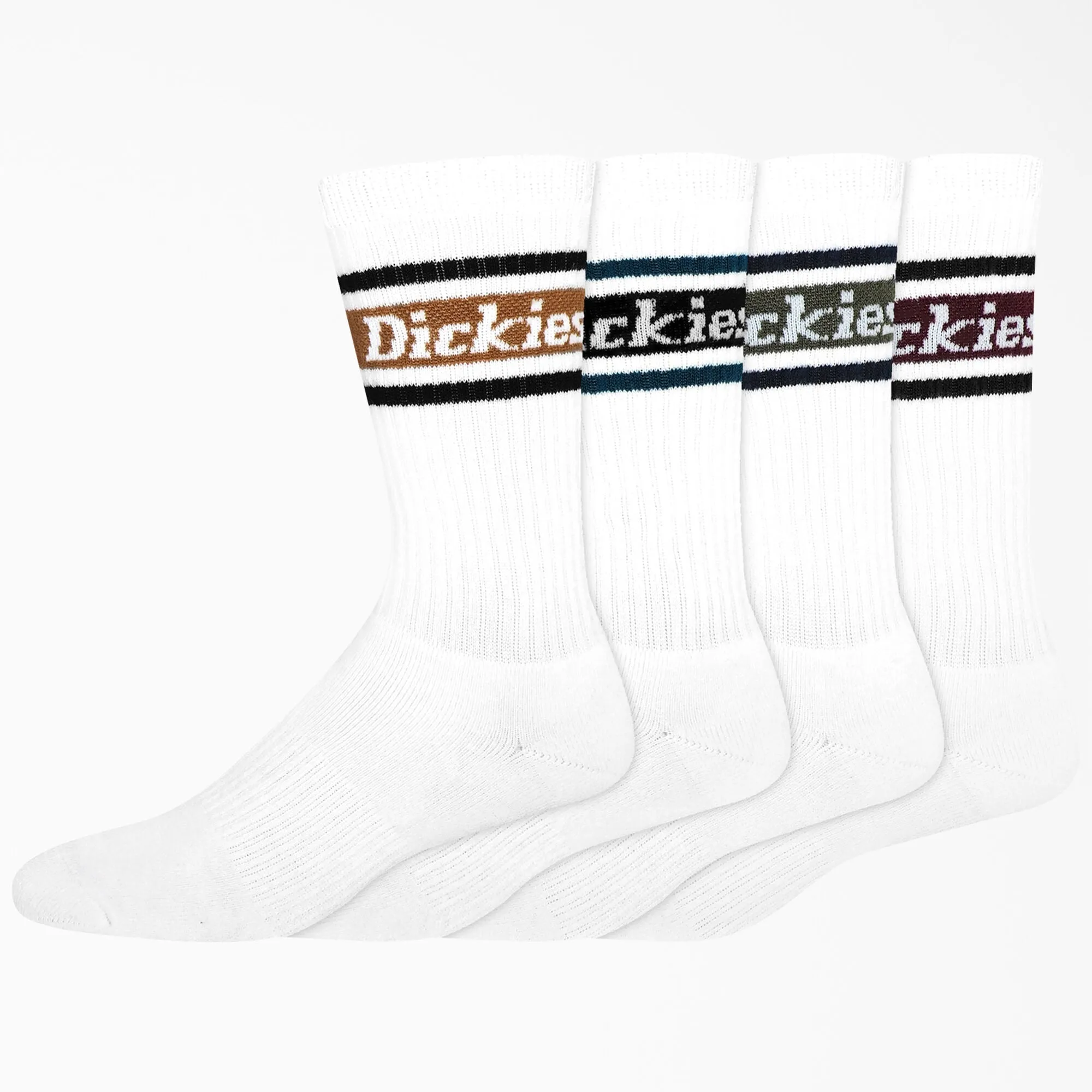 Dickies 4-Pack Skate Rugby Socks - Gray/Stripe (GY)