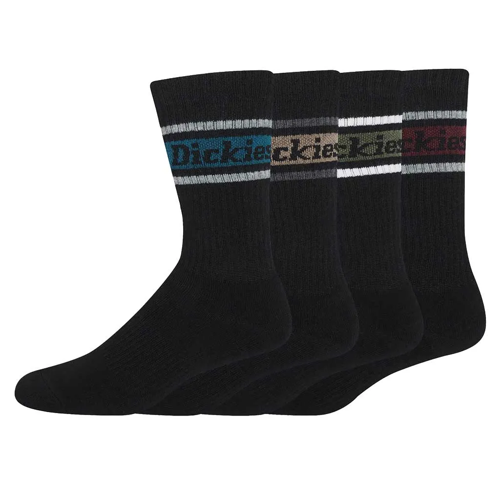 Dickies Skate Rugby Stripe Socks 4P - Black/F Stripe