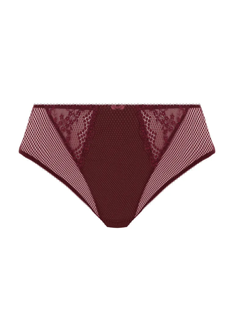 Elomi Charley High Leg Brief, Aubergine