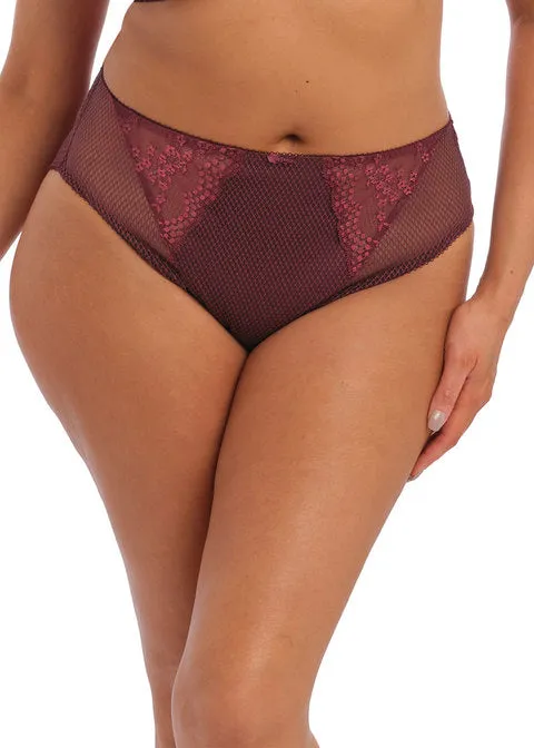 Elomi Charley High Leg Brief, Aubergine