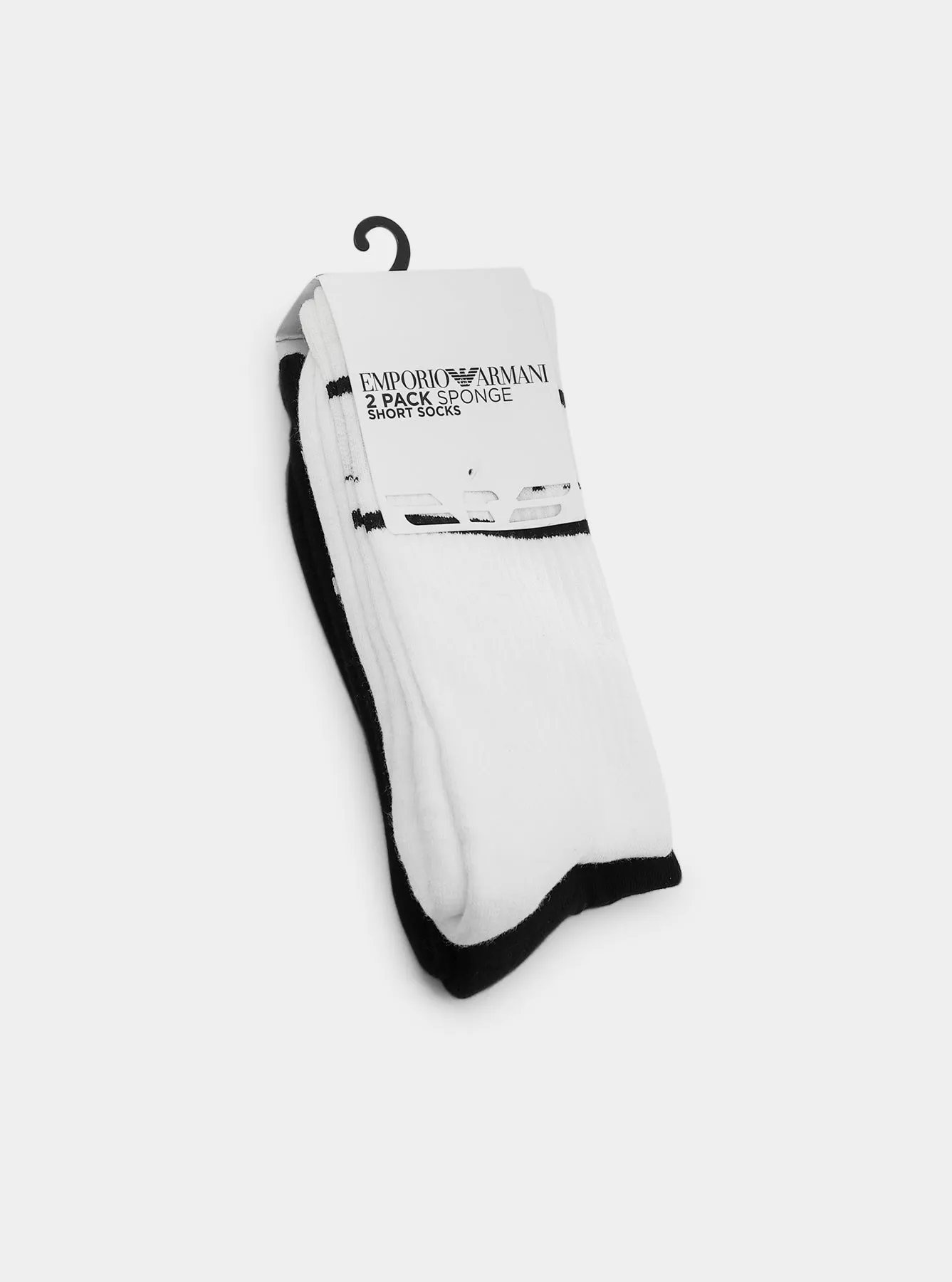 Emporio Armani T50 Socks 2 Pack White/Black