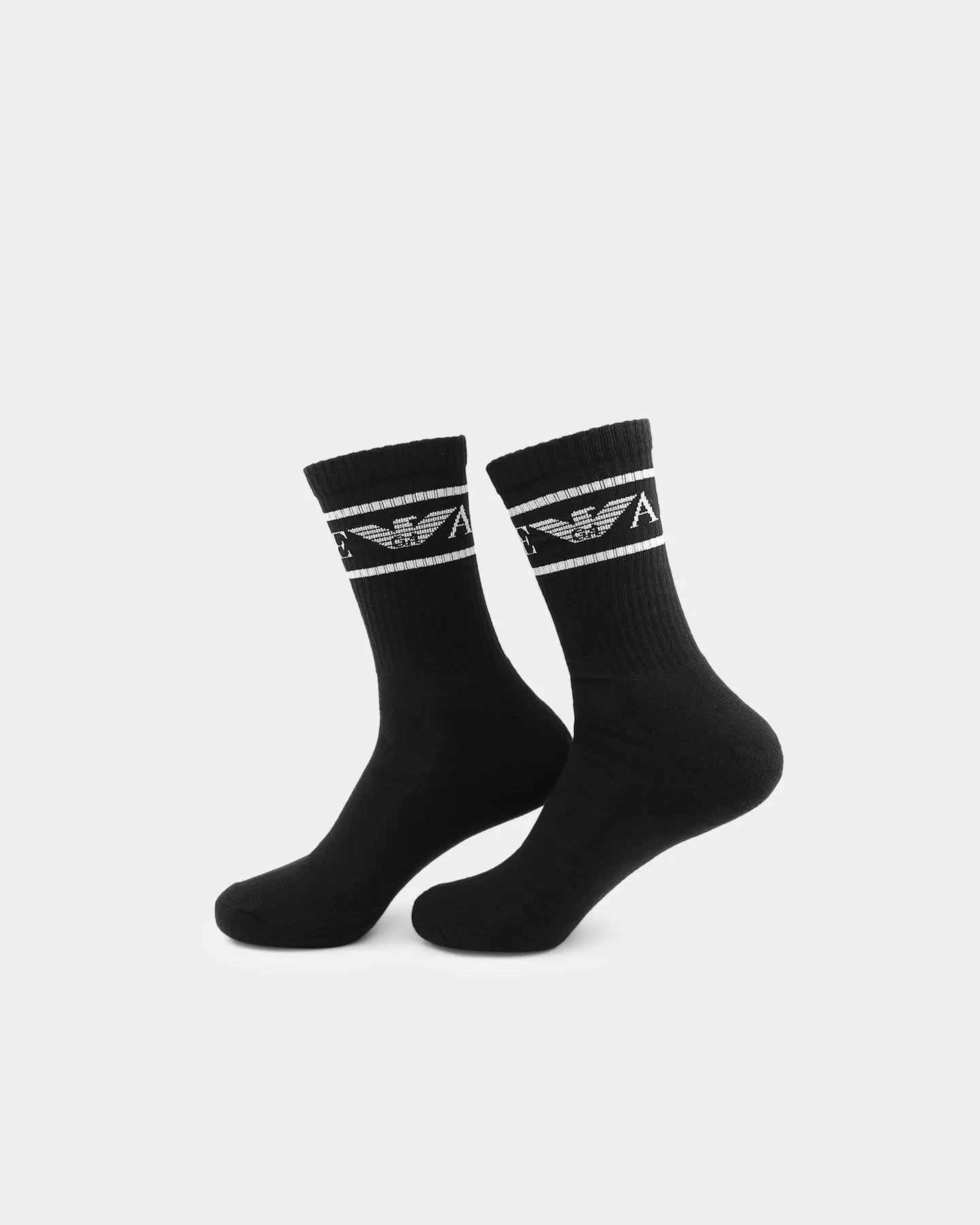 Emporio Armani T50 Socks 2 Pack White/Black