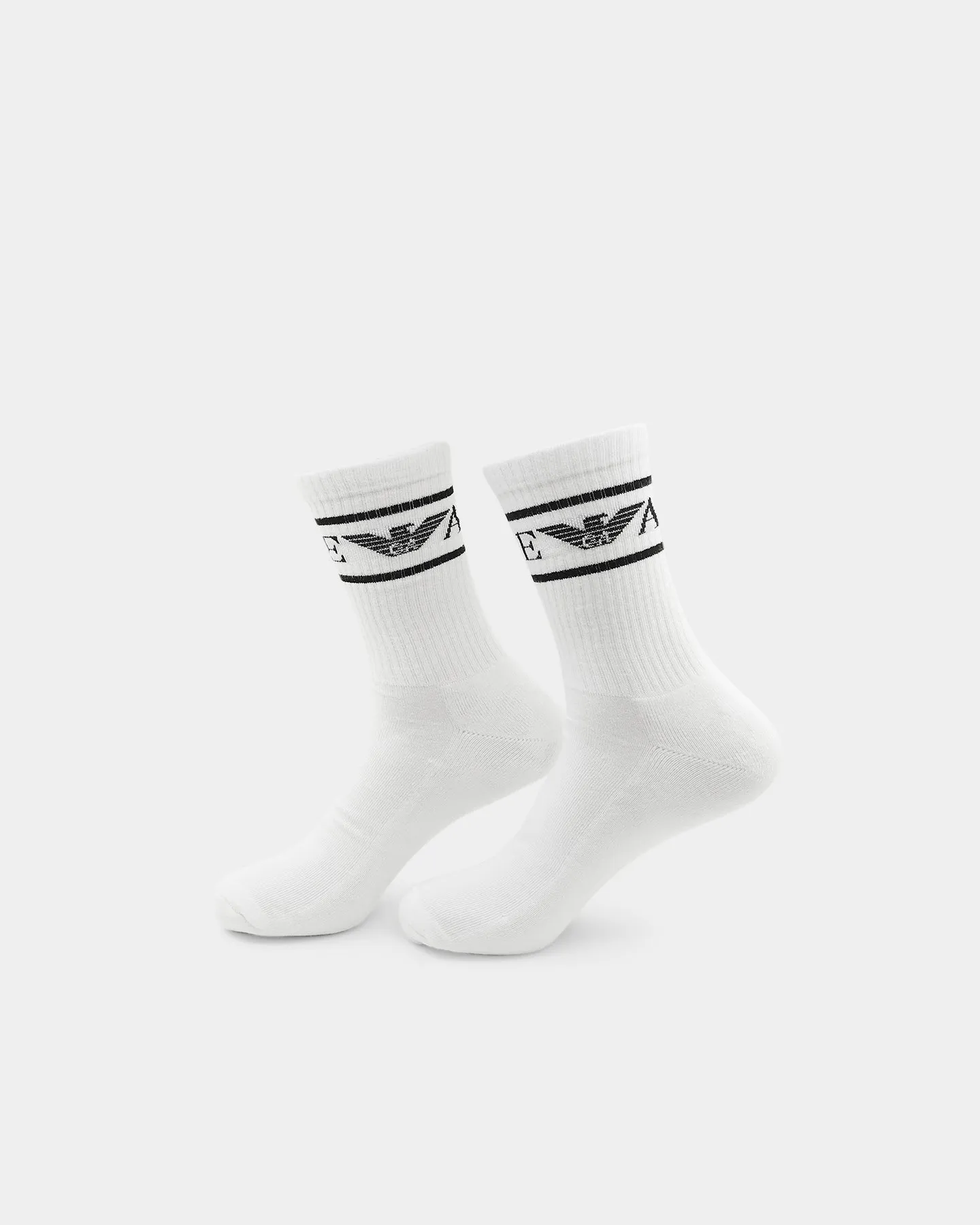 Emporio Armani T50 Socks 2 Pack White/Black