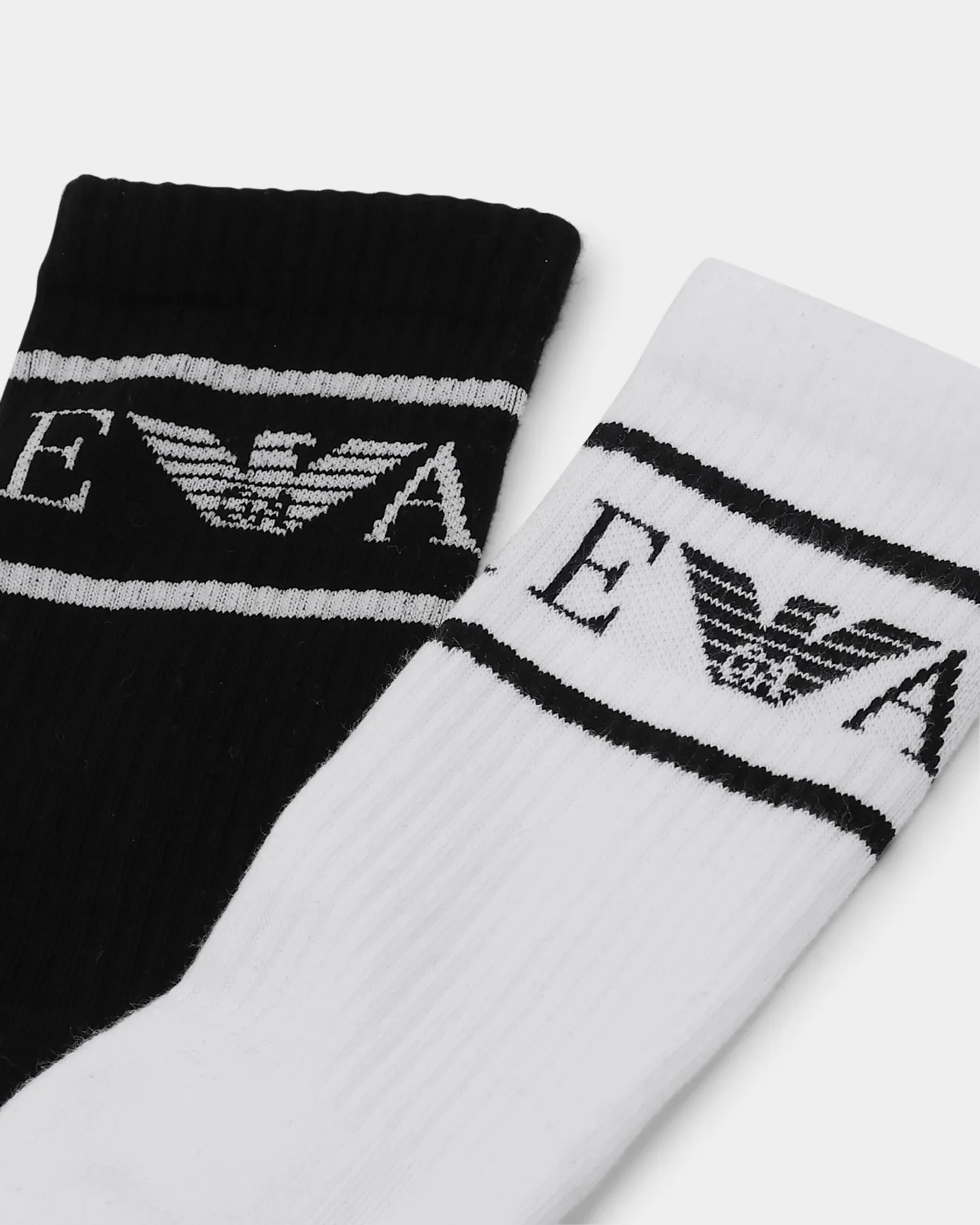 Emporio Armani T50 Socks 2 Pack White/Black