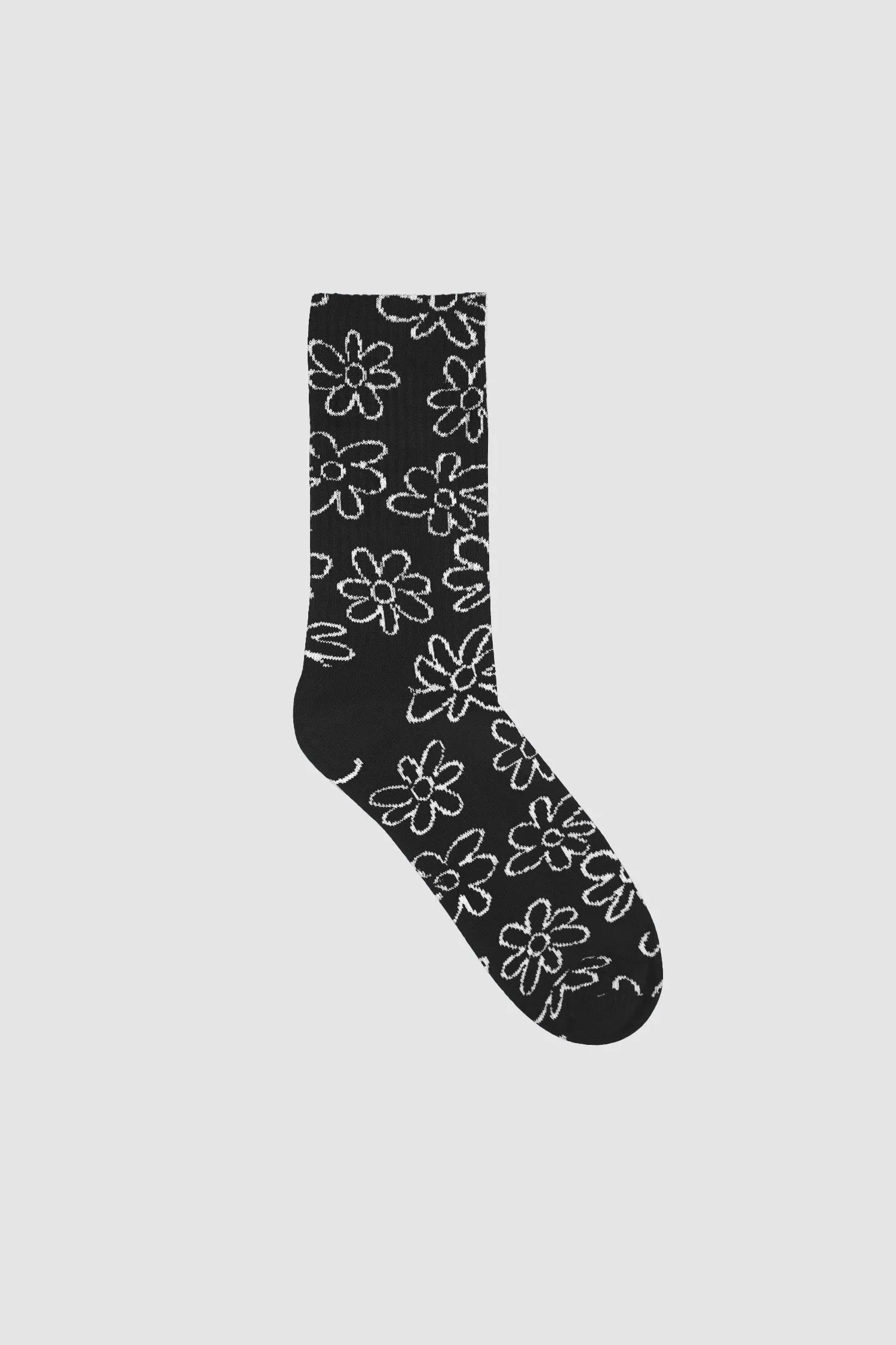 Flowers Allover Socks - Black