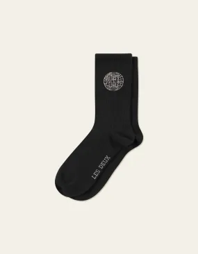 Globe Rib 2-Pack Socks 'Black'