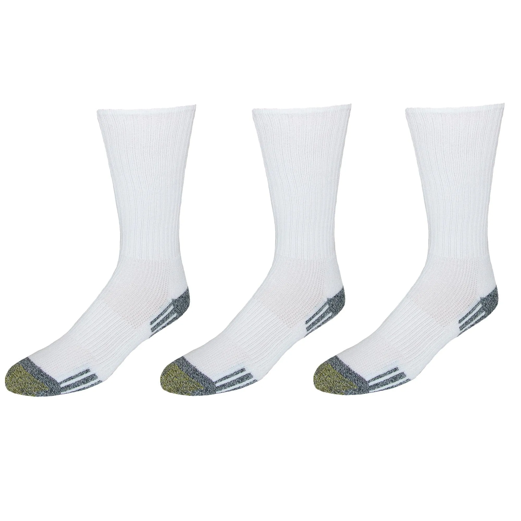 Gold Toe Men's Cushioned Sole Outlast Crew Socks (3 Pair Pack)