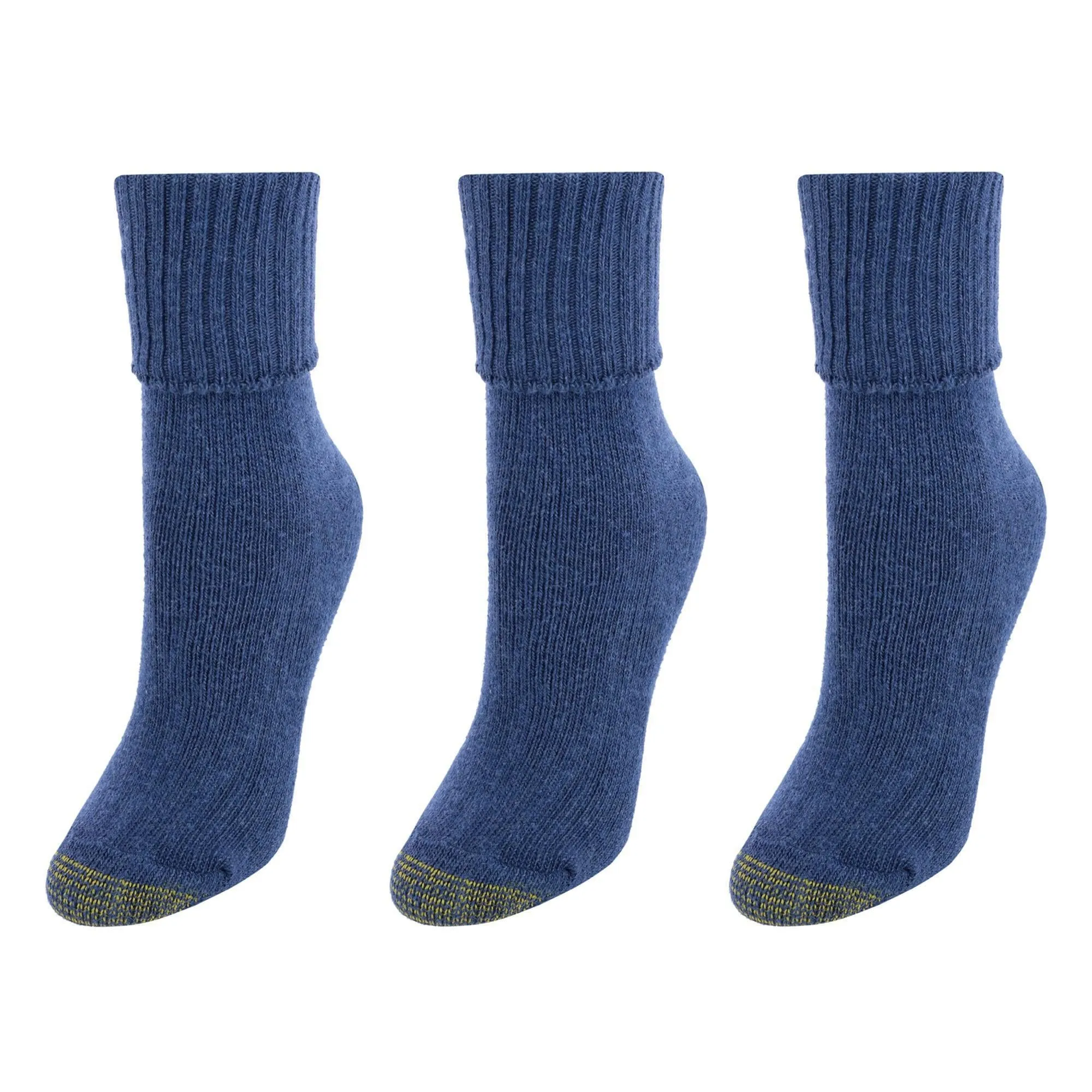 Gold Toe Women's Turn Cuff Bermuda Socks (3 Pair Pack)