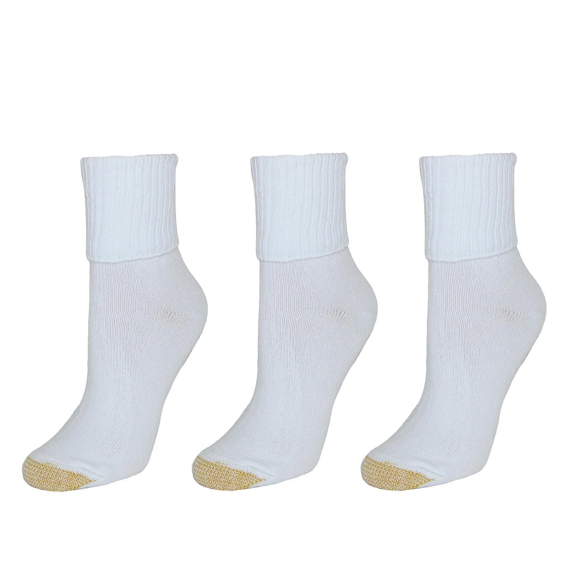 Gold Toe Women's Turn Cuff Bermuda Socks (3 Pair Pack)