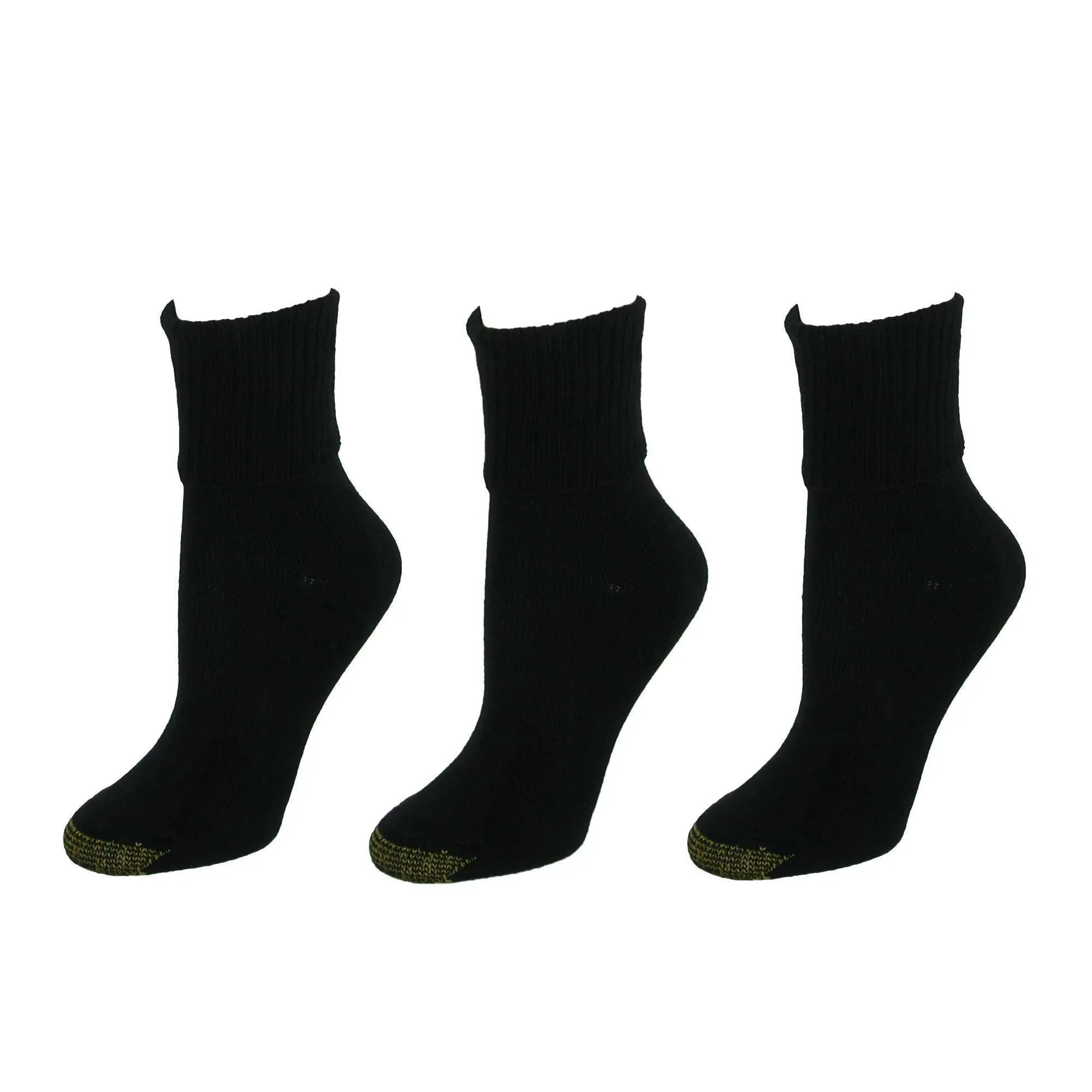 Gold Toe Women's Turn Cuff Bermuda Socks (3 Pair Pack)