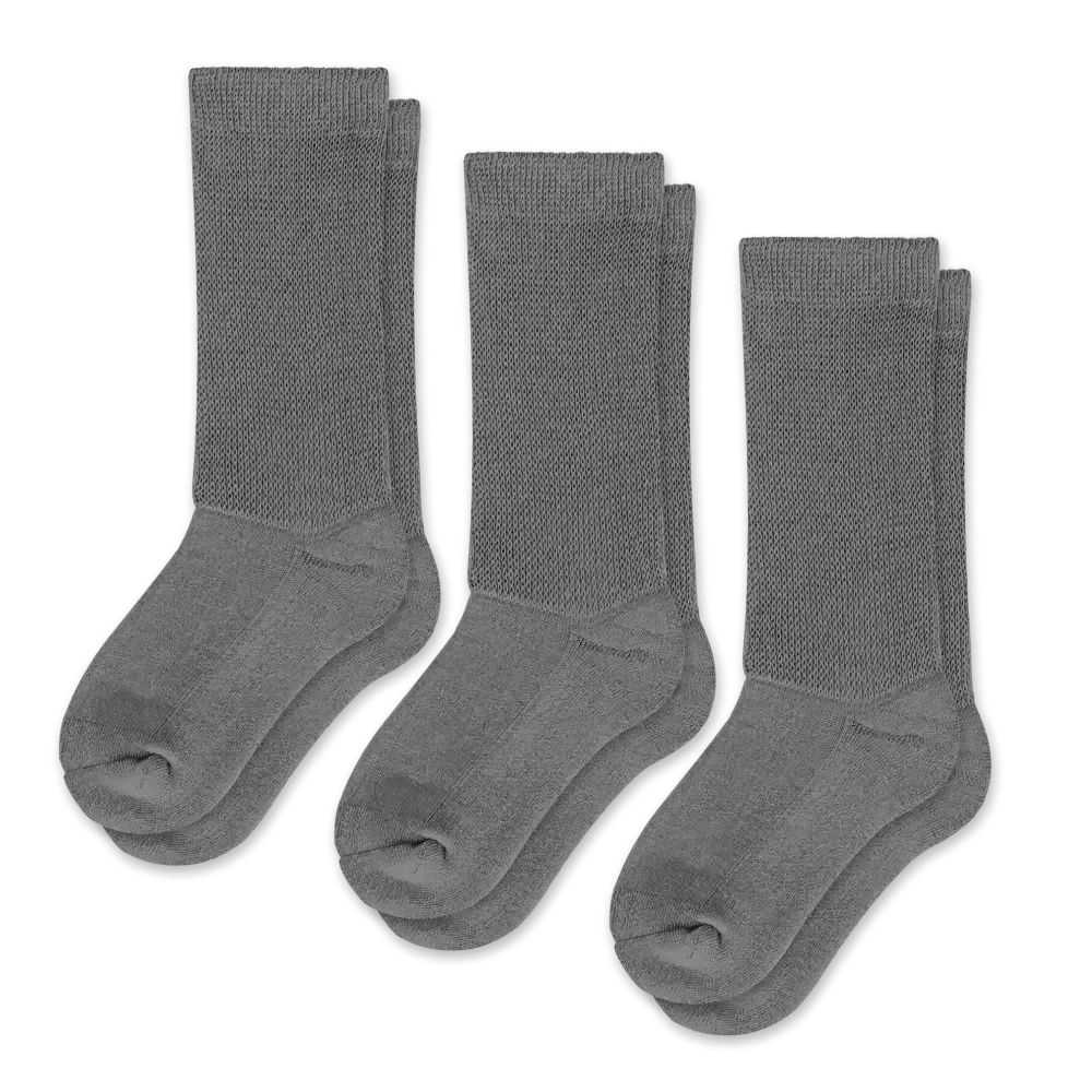 Gray EasyStretch™ Socks Bundle 3-Pack