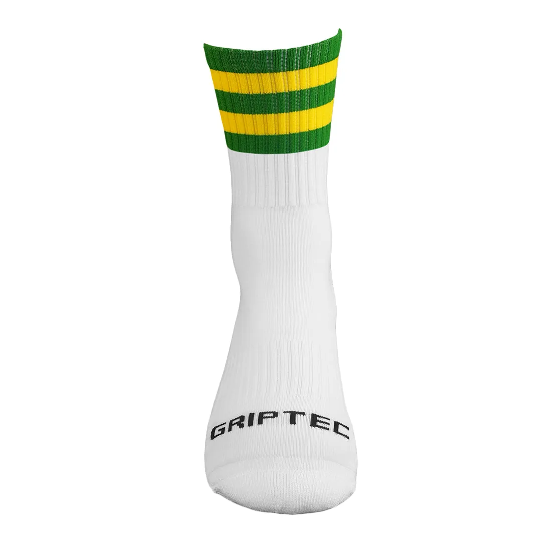 Green and Gold Grip Socks