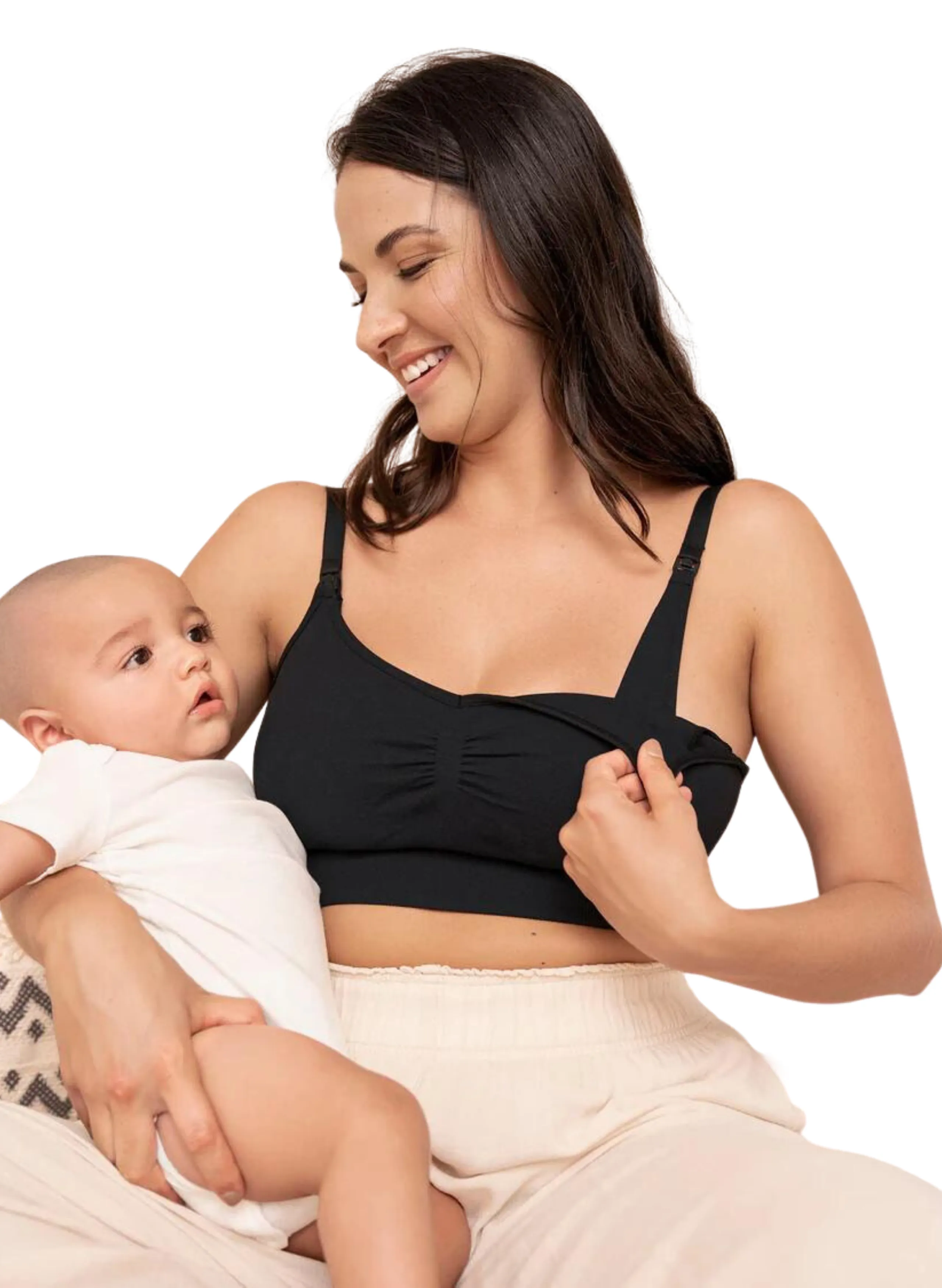 High-Tech Clip Cup Maternity & Nursing Bra - Black