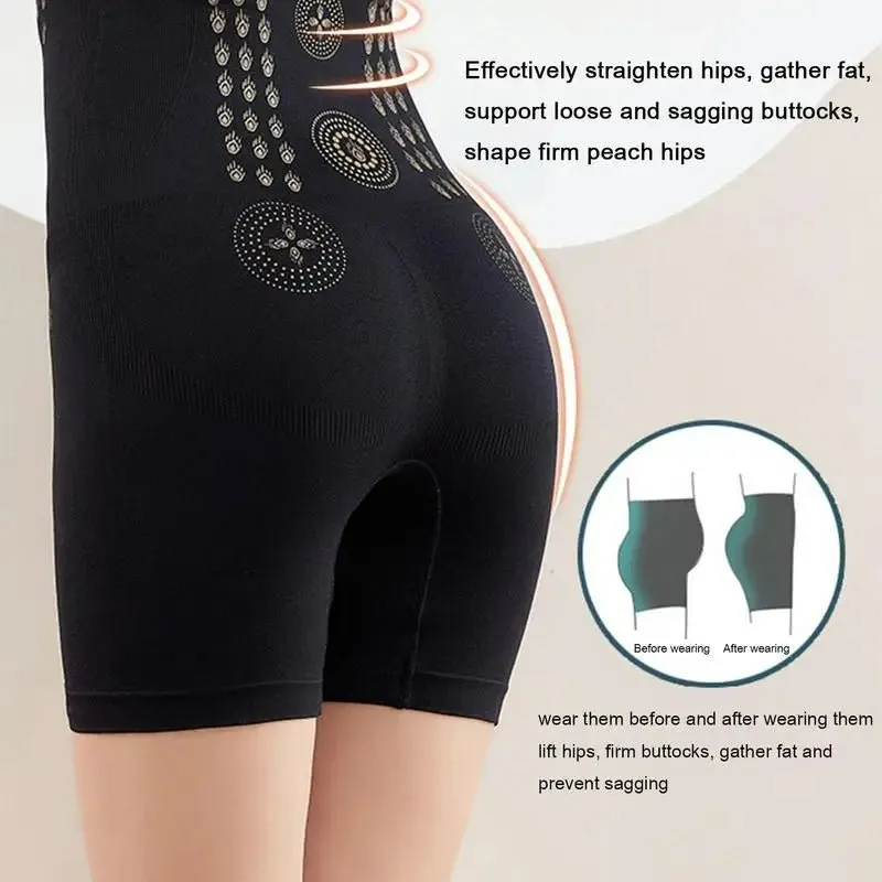 Ice Silk Far Infrared Therapy Repair Shorts - Fiber Restoration Shaper High Waisted Fiber Shaper Underwear Women Tummy Control Panties