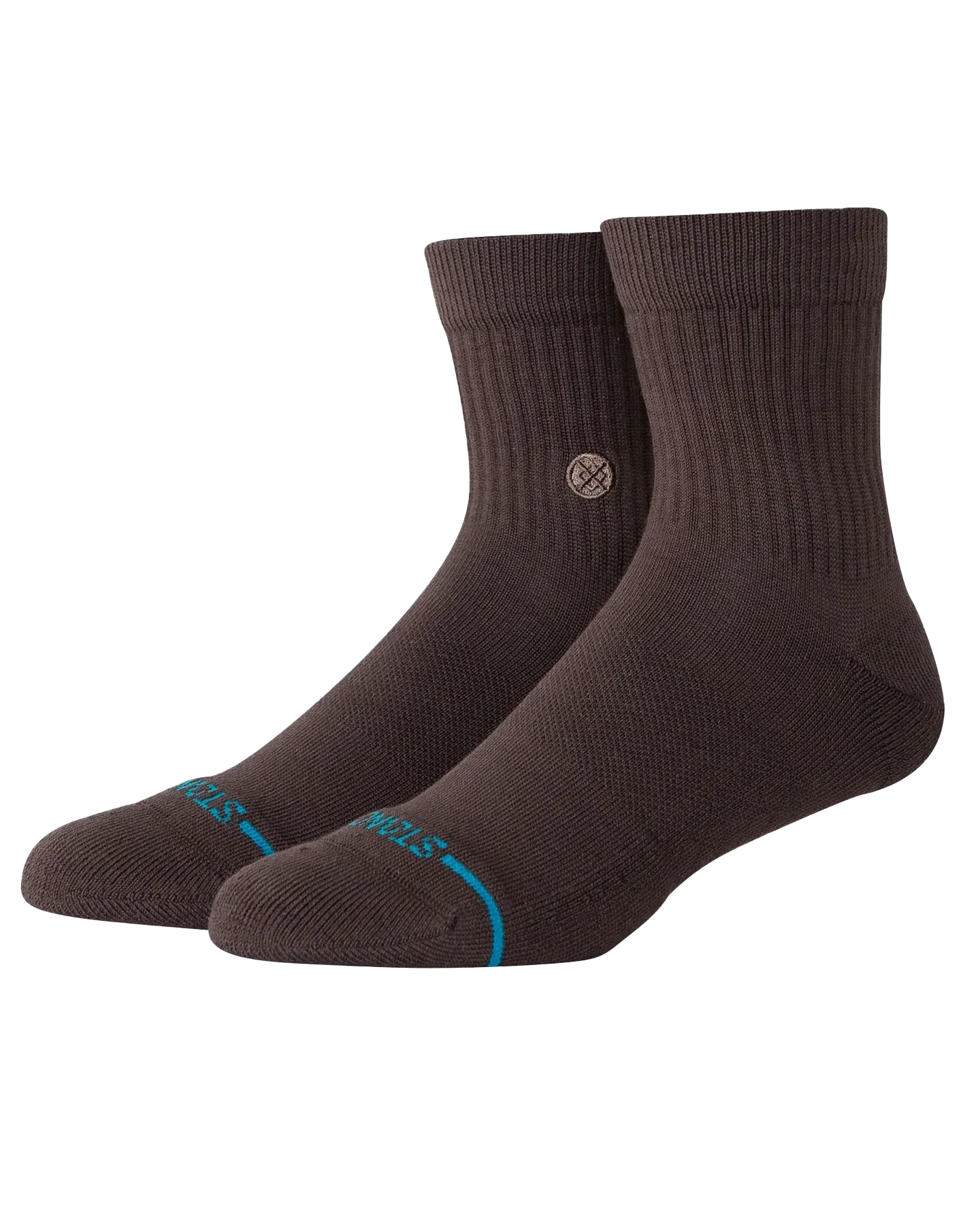 Icon Quarter Socks in Dark Brown