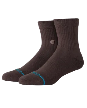 Icon Quarter Socks in Dark Brown