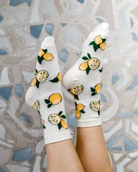 Lemon Crew Socks