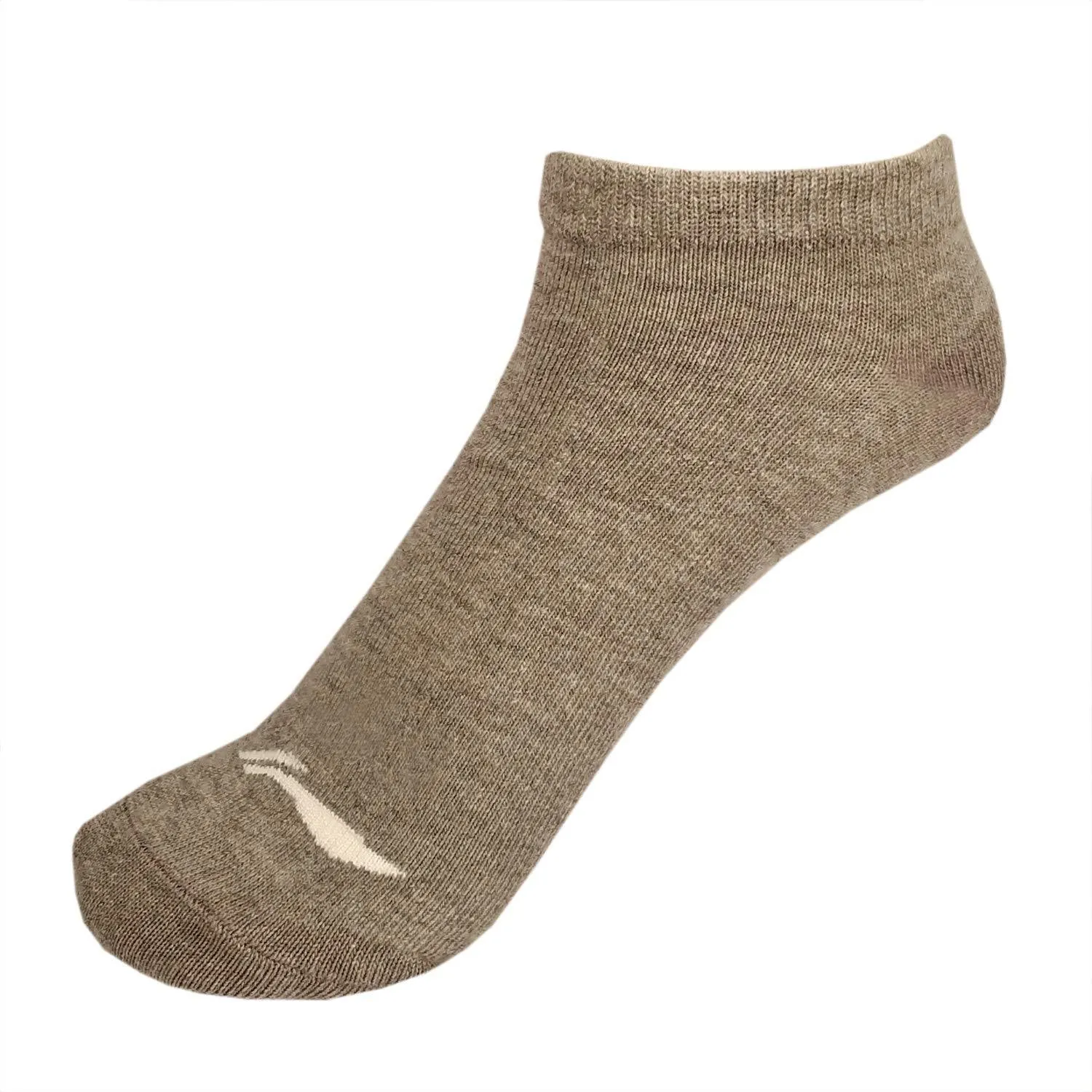 Li-Ning Cotton Men's Sports Socks, No-Show, Pack of 3, Grey