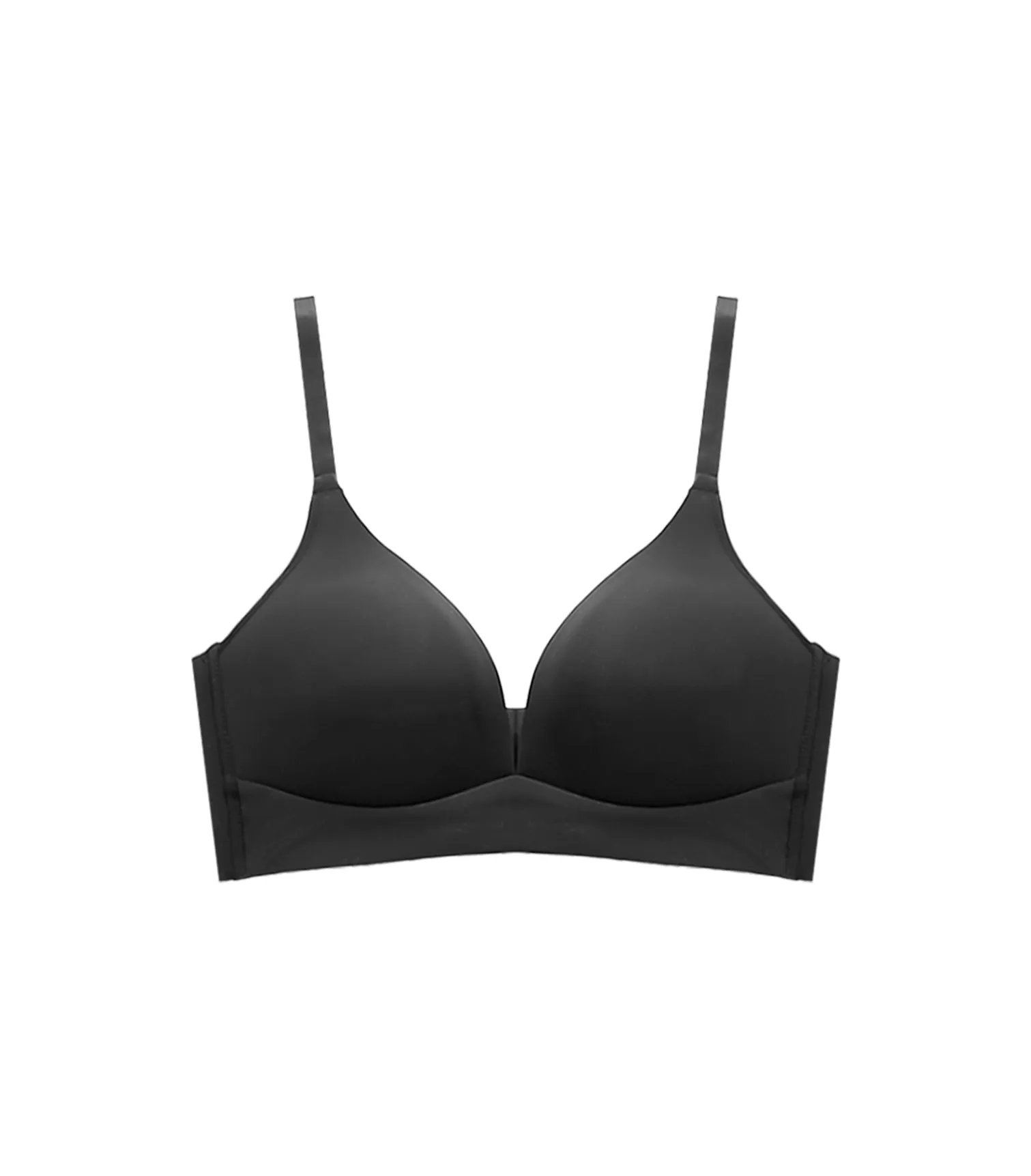 Light and Seamless Wireless Bra - No Panties Black