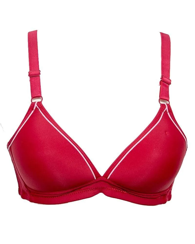 Light Weight SH8826 Comfort Red Bra - Signle Padded Non Wired - By Sister Hood