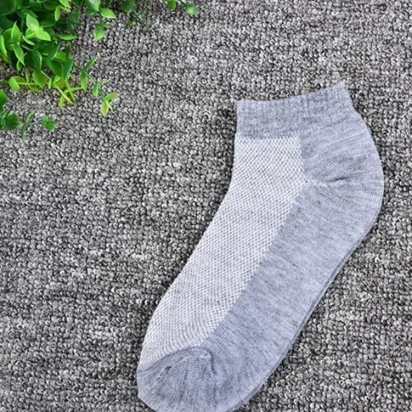 Men's Solid Mesh Invisible Ankle Socks