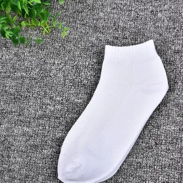 Men's Solid Mesh Invisible Ankle Socks