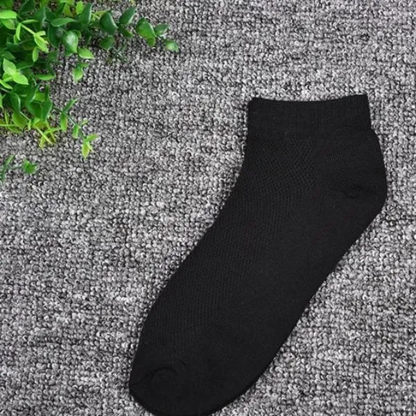 Men's Solid Mesh Invisible Ankle Socks