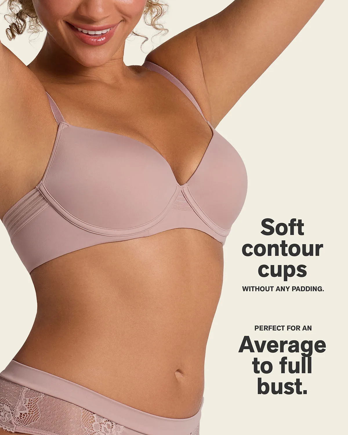 Natural Look lightly lined underwire t-shirt bra