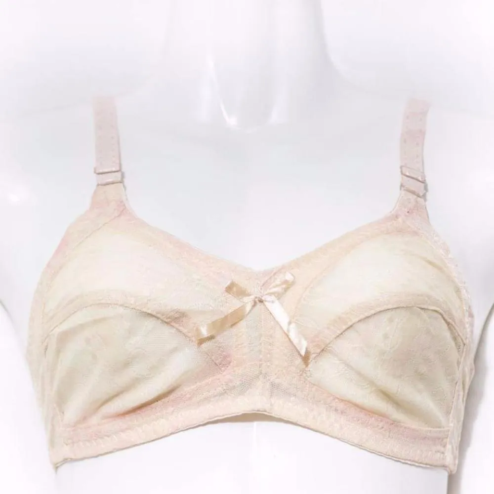 Net Non Padded Bra - Skin - See Through Bra